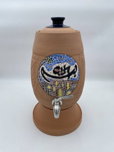 الزير الفسيفساء البيضاوي المصغر (بسم الله مع بيوت شعبية) 3 لتر واكثر