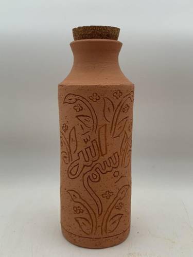 قارورة طراز مديني بدون لون ( بسم الله) 1لتر وزيادة