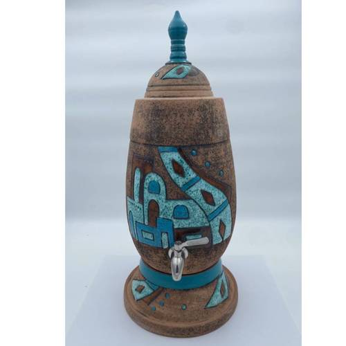 الزير المعتق البيضاوي المصغر (البيوت) تركواز 3 لتر واكثر
