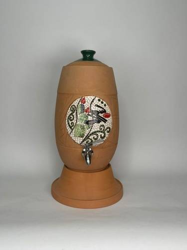 الزير الفسيفساء المصغر البيضاوي (بسم الله مع رسمة الصبار) 3 لتر
