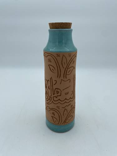 قارورة طراز مديني 600 ملي  واكثر (السلام) تركواز