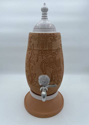 الزير الطراز المديني البيضاوي المصغر ( بسملة طويلة) ابيض 3 لتر و اكثر