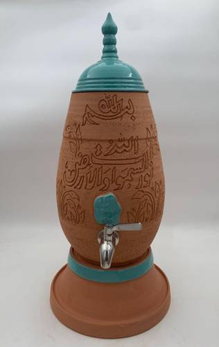 الزير الطراز المديني البيضاوي المصغر( الله نور السموات والأرض) تركواز ،3 لتر وأكثر