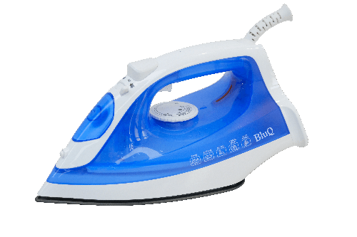BluQ Steam Iron Non-Stick Soleplate Anti-calc drip Auto- shut Off Self Cleaning 2000 W