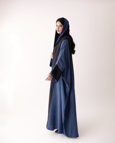 washed silk  Black & blue