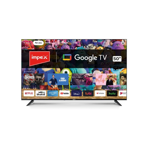 امبكس تلفزيون ذكي 50 بوصة بدقة UHD 4K | نظام Google TV | مع صوت دولبي ورؤية دولبي | evoQ 50S4RLC2 