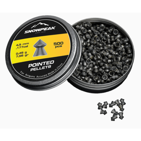 رصاص سنوبيك 500 طلقة 4.5 وزن 7.56 قرين Pointed lead pellet