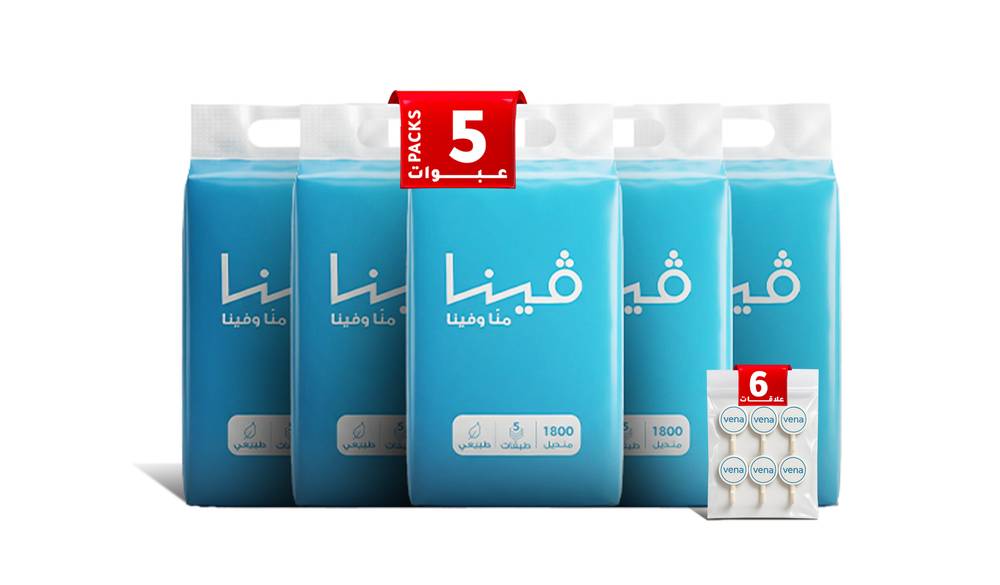 5عبوات 1800مناديل 