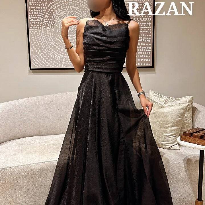 فستان شاكيرا أسود تب طويل