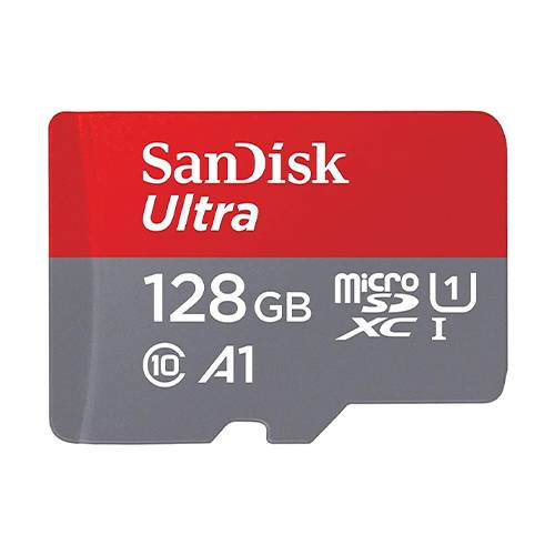 بطاقة ذاكرة تخزين سانديسك بسعة 128 قيقا وسرعة نقل بيانات 120م/ث