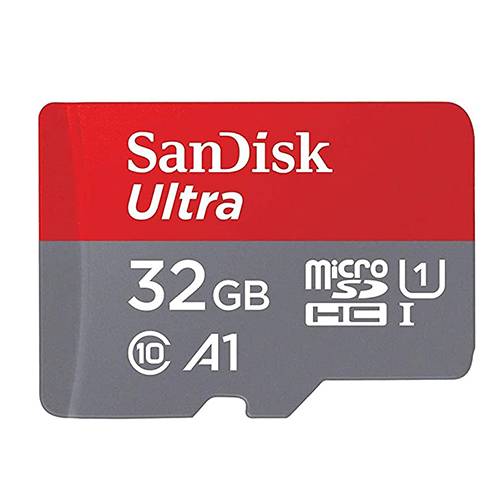 بطاقة ذاكرة تخزين سانديسك بسعة 32 قيقا وسرعة نقل بيانات 120م/ث