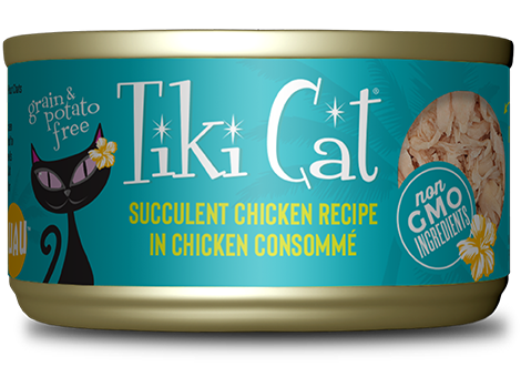 تيكي كات لواو طعام رطب وجبة متكاملة وصفة الدجاج في المرق الدجاج 85غ