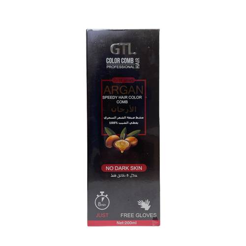 شامبو صبغ الشعر مشط بالأرجان لون بني200 مل من GTL