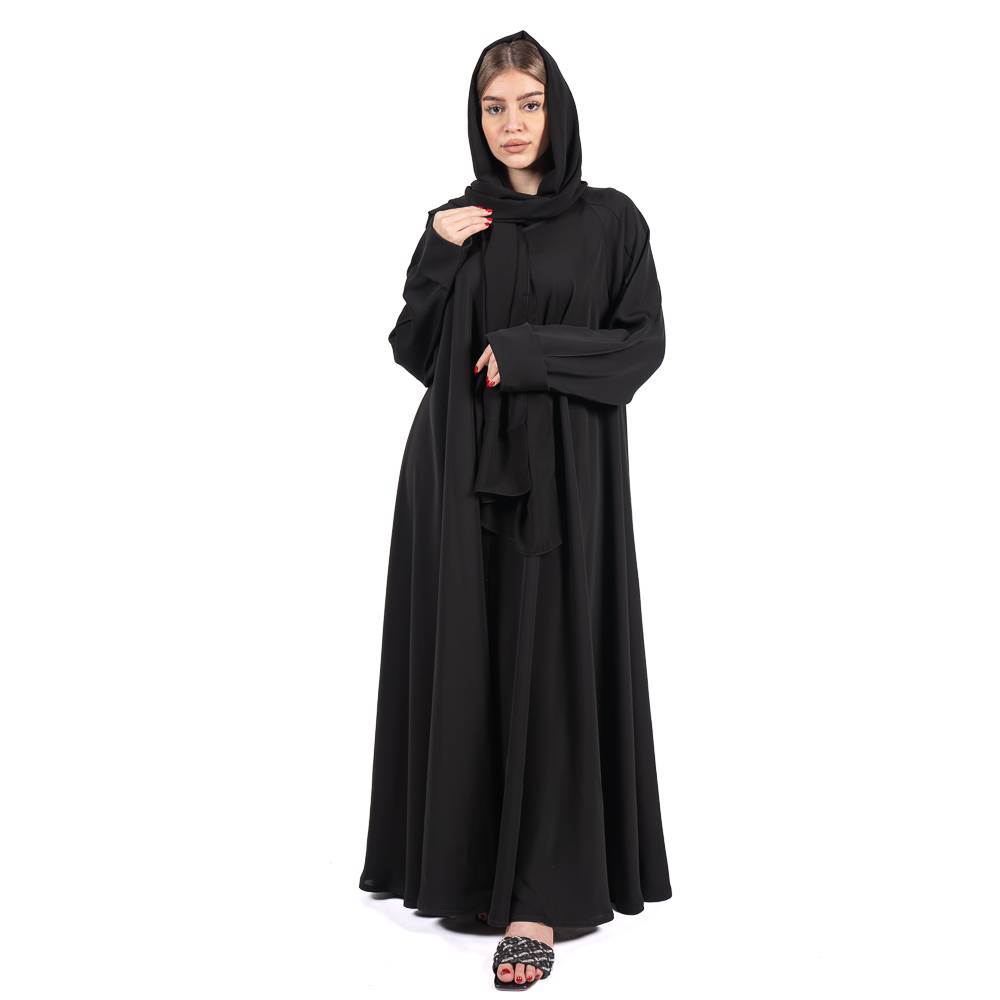 عباية دبل كلوش بقماش نواعم الفاخر
