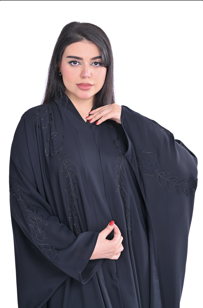 عباية نص بشت قماش بلاك بيري