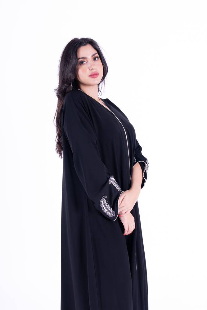 عباية عادية قماش كريب ملكي