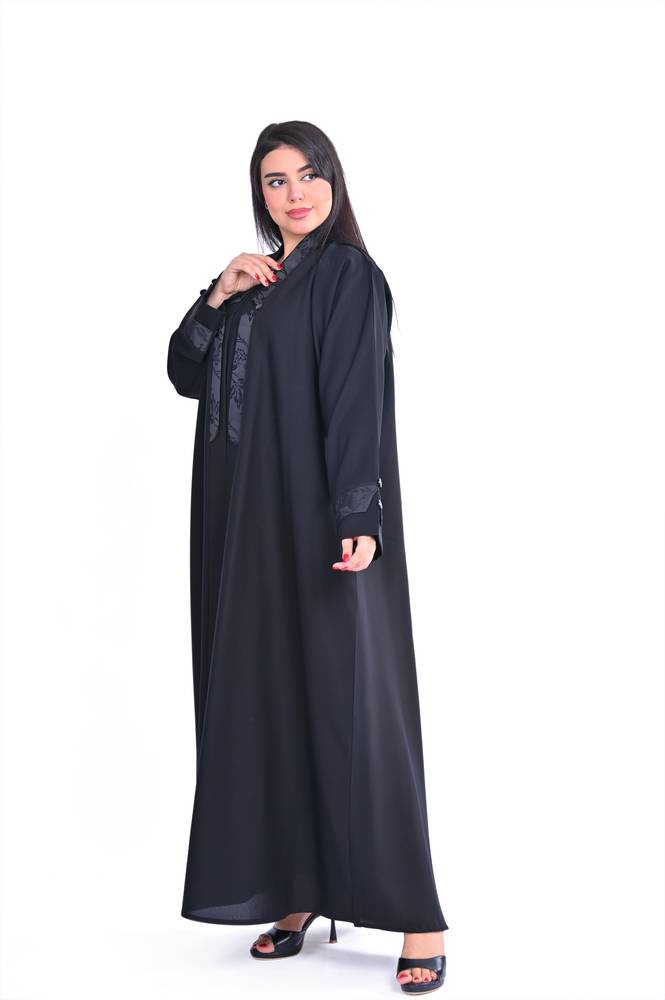 عباية عادية قماش منمت مع جاكار