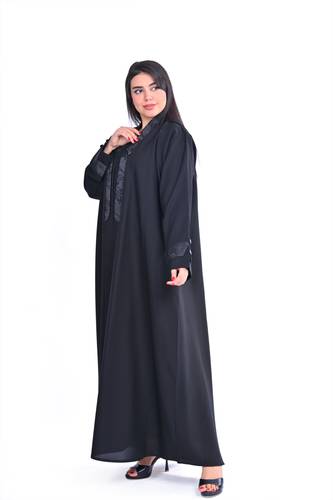 عباية عادية قماش منمت مع جاكار