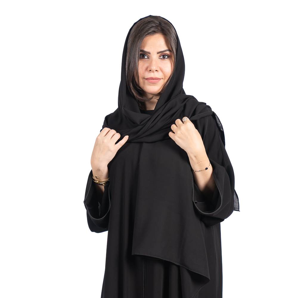 عباية سادة بقماش نواعم الفاخر