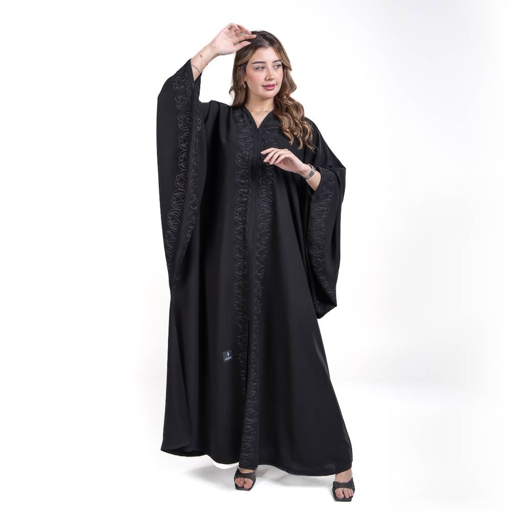 عباية فراشة بقماش كريب ملكي فاخر