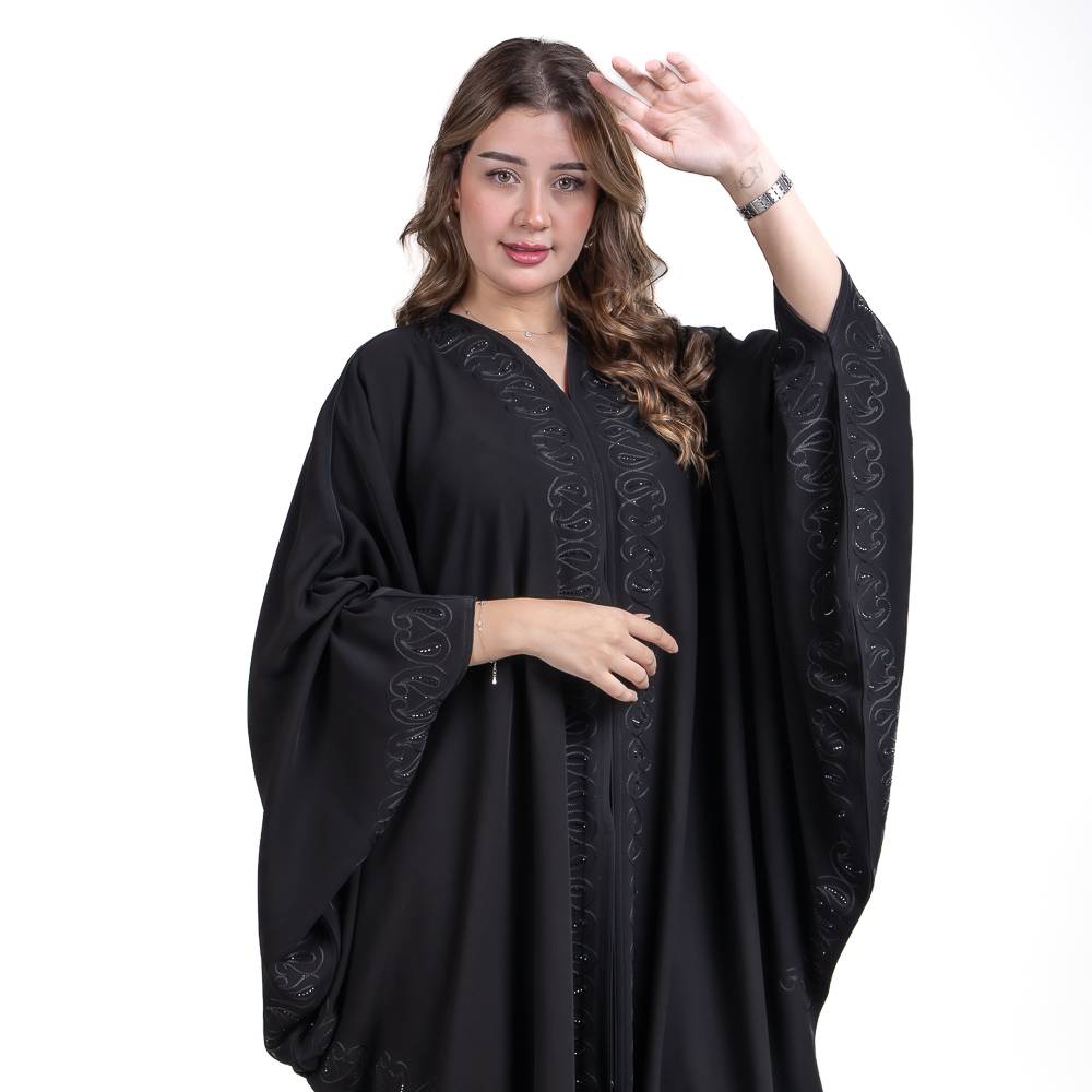 عباية فراشة بقماش كريب ملكي فاخر