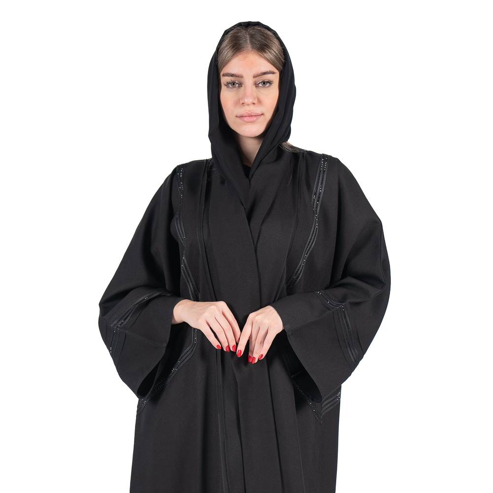 عباية سادة بقماش كريب برايفت الفاخر