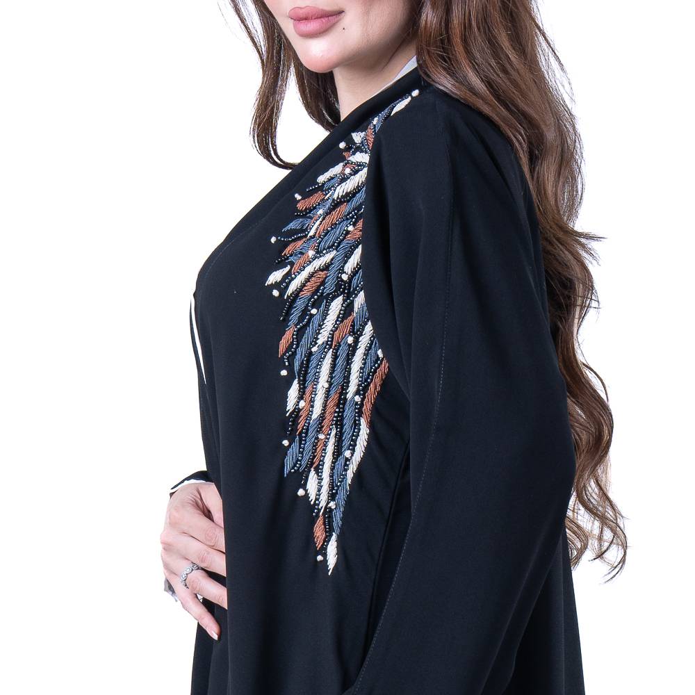 عباية شك يدوي بقماش كريب ملكي