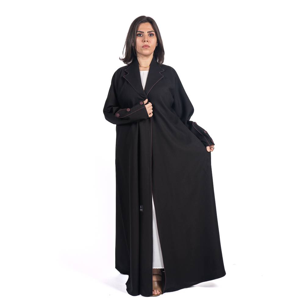 عباية نص كلوش بقماش كريب برايفت الفاخر