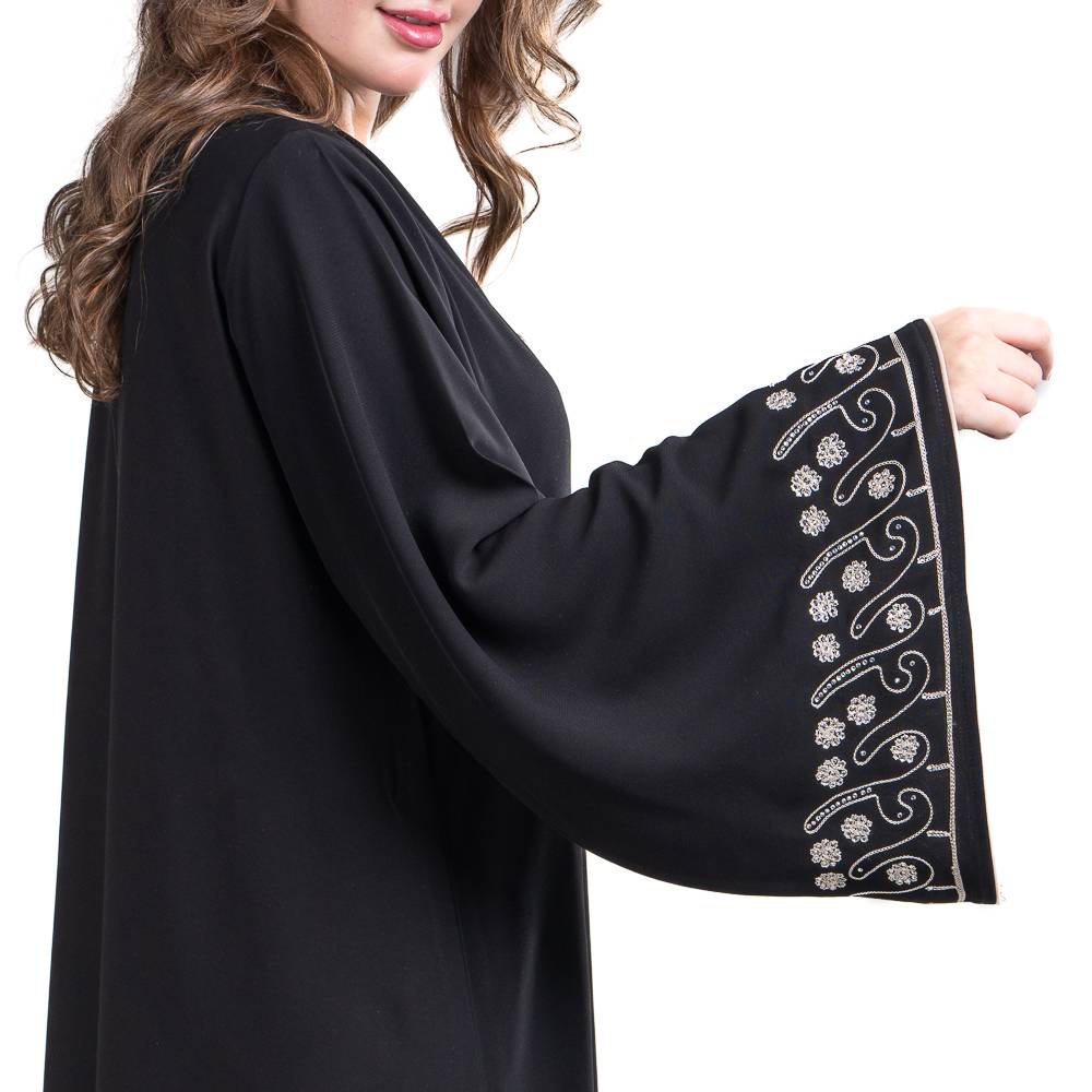 عباية فرنسي بقماش كريب ملكي فاخر