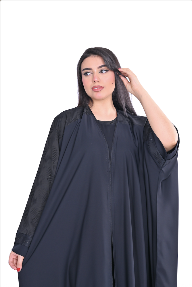 عباية نص بشت قماش نواعم و جاكار