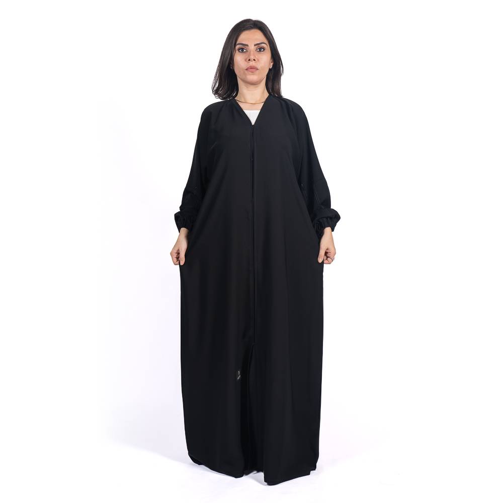 عباية سادة بقماش نواعم الفاخر