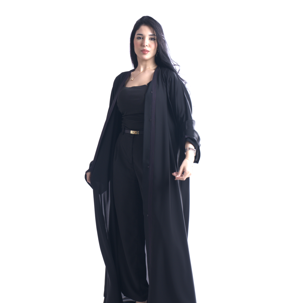 عباية سادة من قماش إنترنت