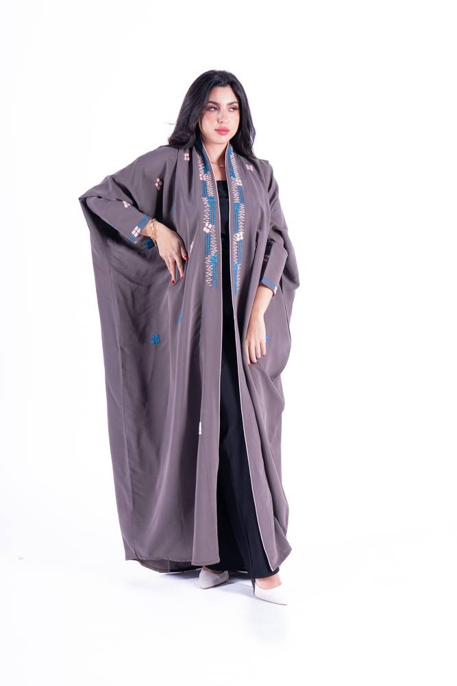 عباية قصة نص بشت قماش كريب مغسول