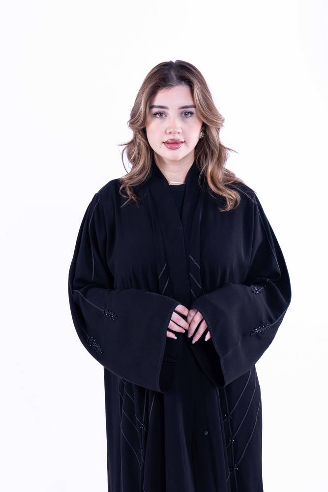 عباية بقماش كريب ملكي فاخر