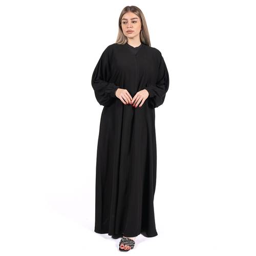 عباية سادة بقماش نصف القمر الراقي