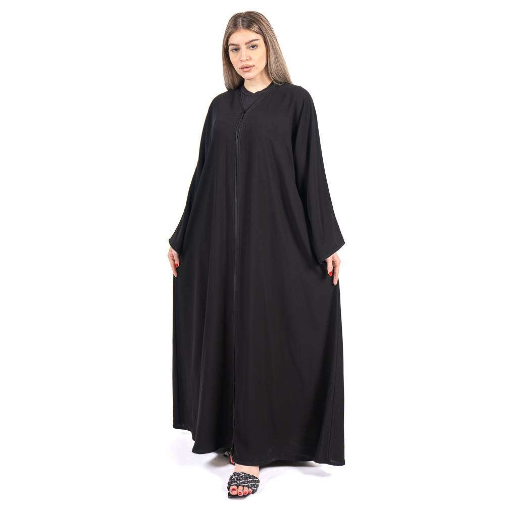 عباية سادة بقماش نصف القمر الراقي