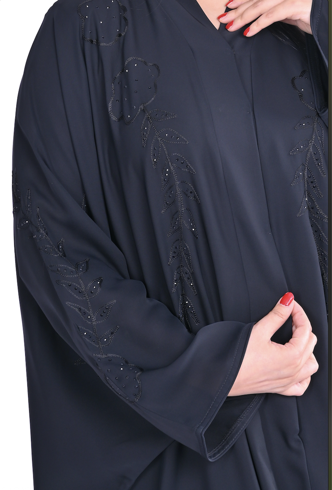عباية نص بشت قماش بلاك بيري