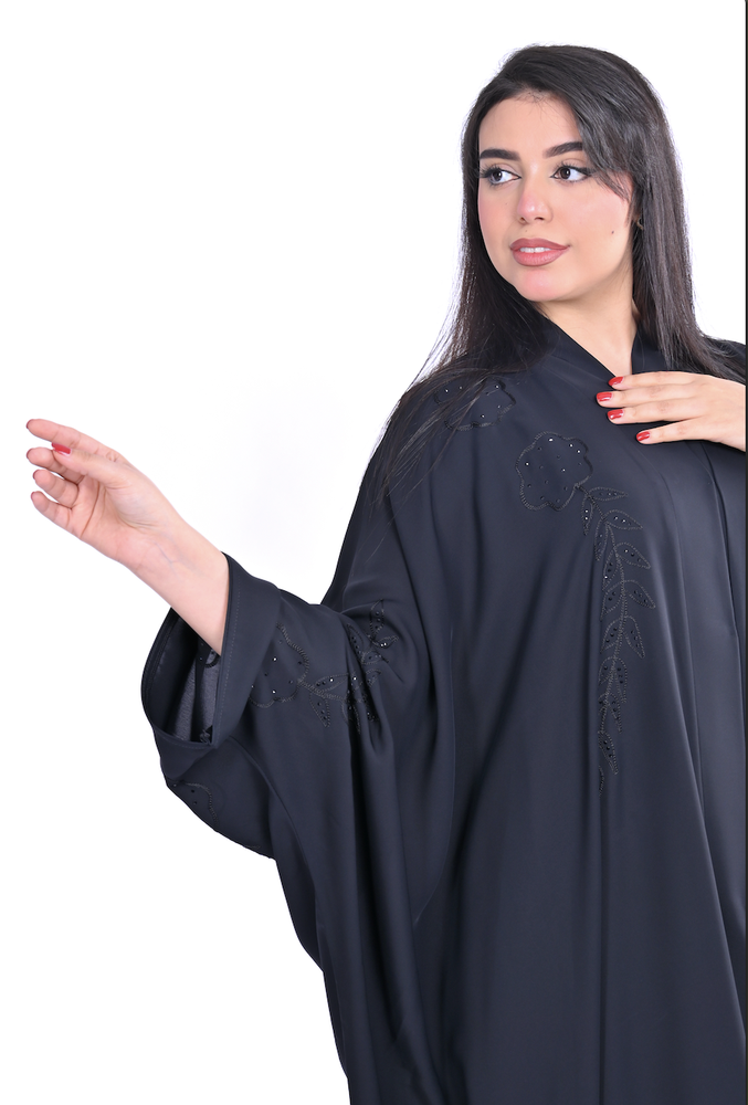 عباية نص بشت قماش بلاك بيري