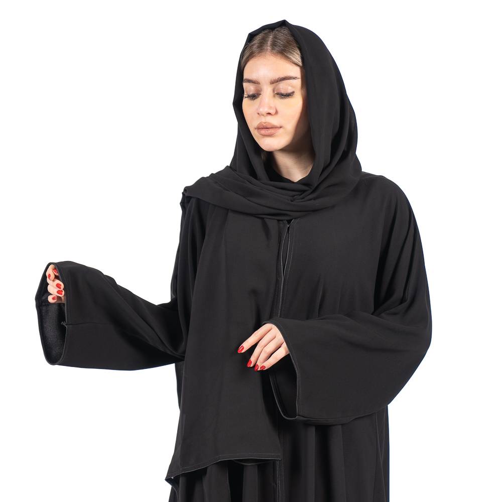 عباية سادة بقماش نصف القمر الراقي