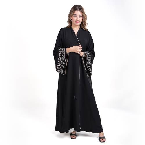 عباية فرنسي بقماش كريب ملكي فاخر