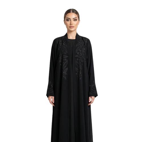 عباية عادية بقماش كريب ملكي