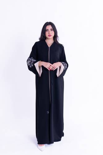 عباية عادية قماش انترنت تطريز آري