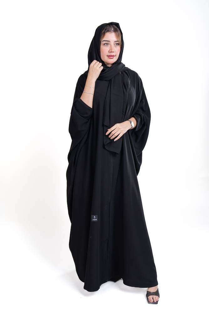 عباية فراشة بقماش كريب ملكي