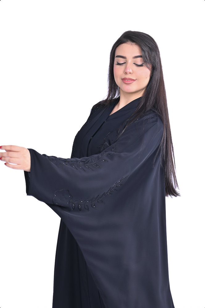 عباية نص بشت قماش بلاك بيري