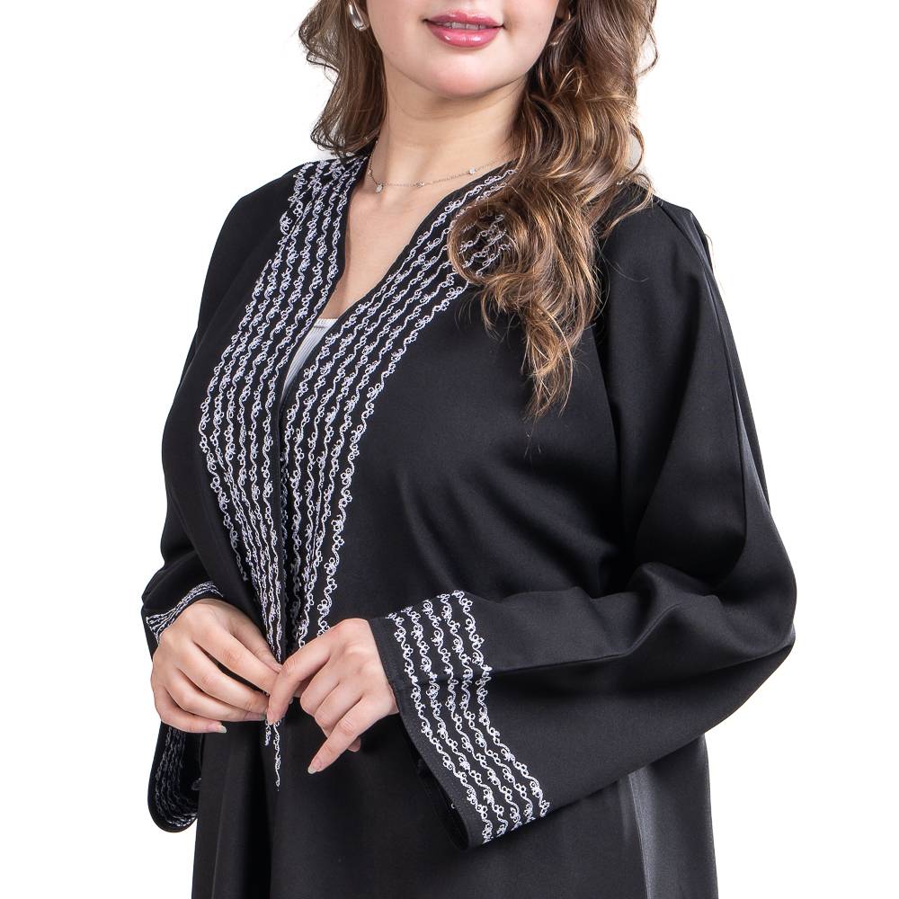 عباية بشت بقماش كريب برايفت الفاخر
