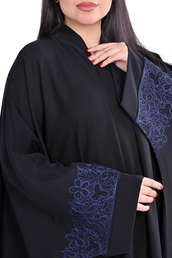 عباية نص بشت قماش كريب ملكي فاخر