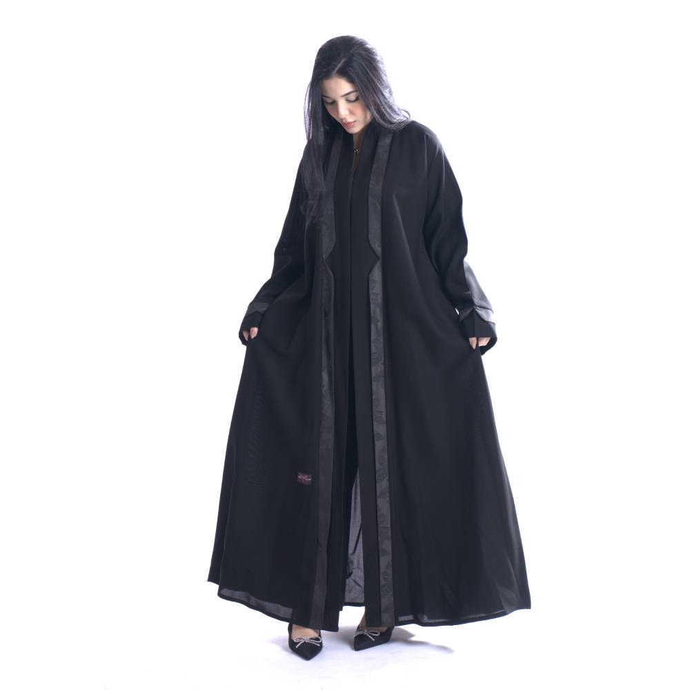 عباية قماش إنترنت بتصميم جاكار مشجر