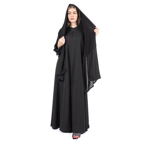 عباية دبل كلوش بقماش نواعم الفاخر