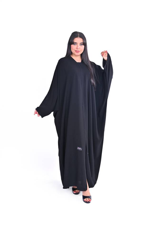 عباية نص بشت قماش كريب ملكي فاخر