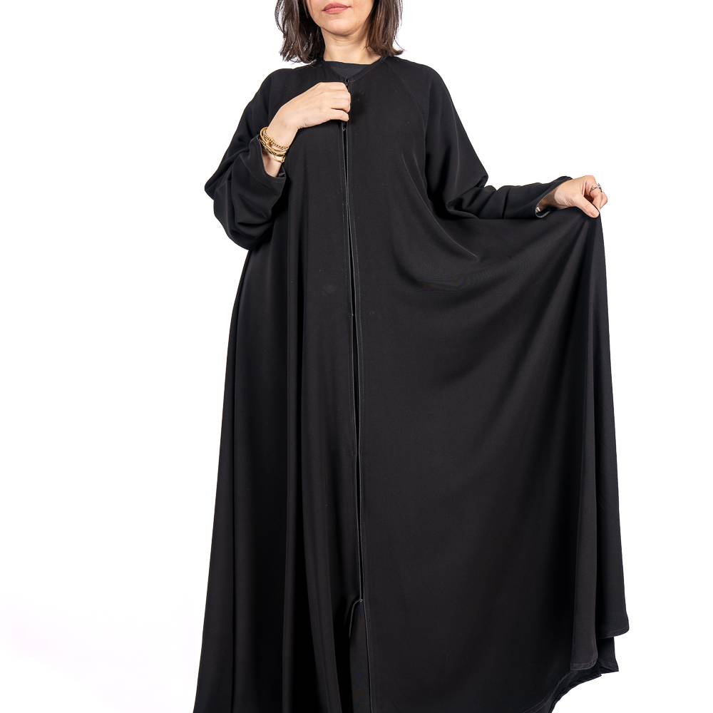 عباية دبل كلوش بقماش نصف القمر الراقي